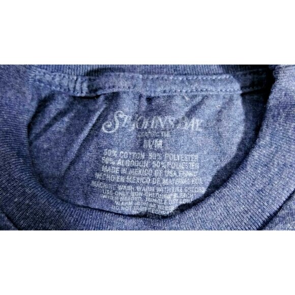 St. Johns Bay Salmon Springs Lodge Men's Graphic Tee Fishing Navy Blue Sz Medium - Picture 4 of 4